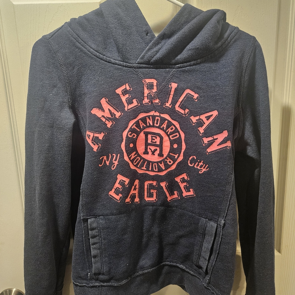 Y2k American Eagle Outfitters Dark Blue Hoodie